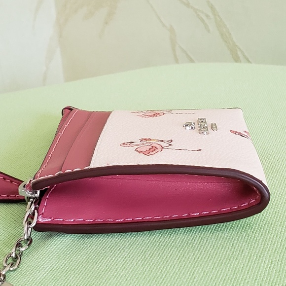 COPY - COACH MINI SKINNY ID CASE with FLAMINGO PRINT:NWT FLAMINGOS CK421 CHALK… - Picture 6 of 9